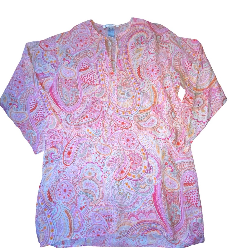 Liz Claiborne Pink Paisley Swimwear Top
